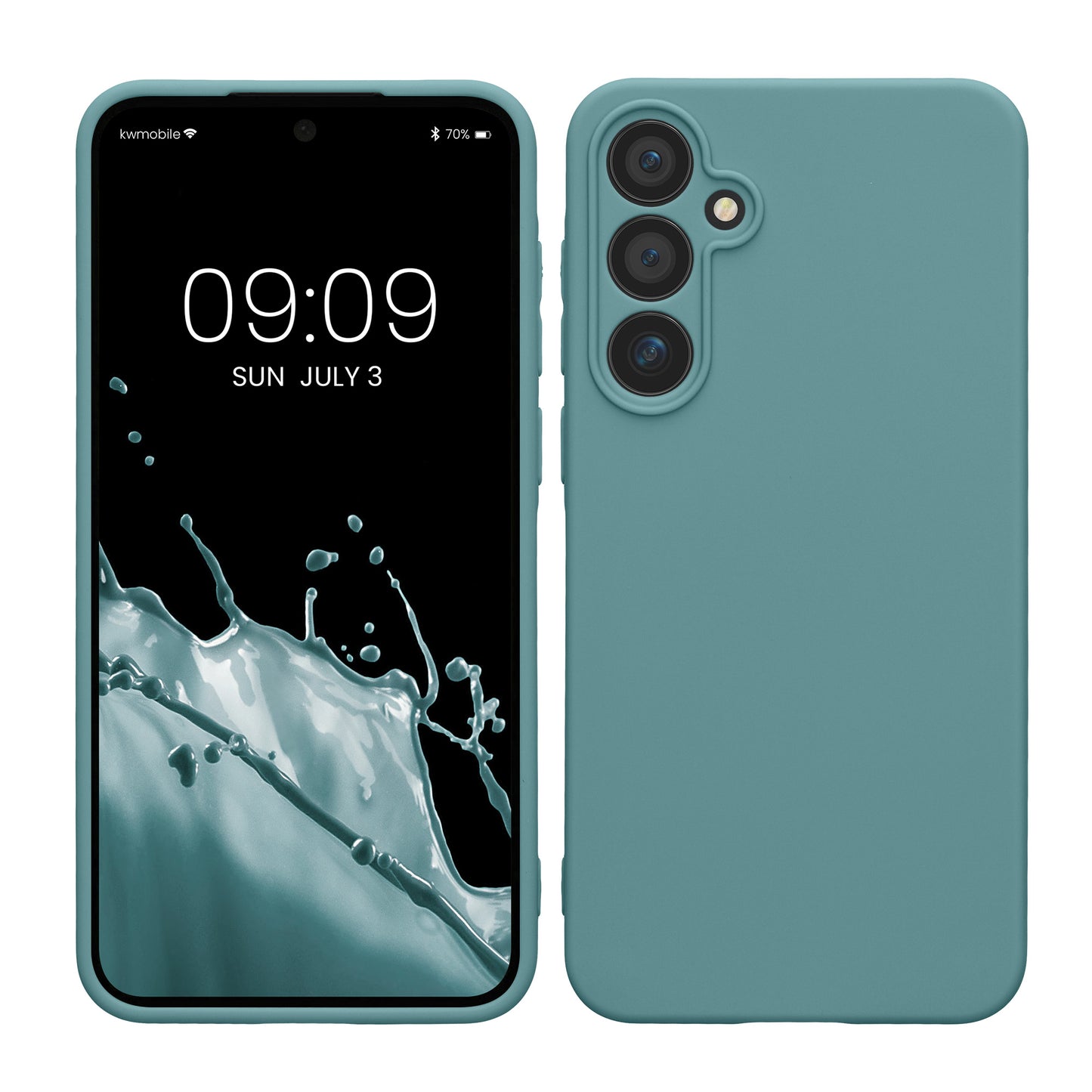 kwmobile Handyhülle für Samsung Galaxy A55 5G Hülle - weiches Handy Silikon Case - Schutzhülle Cover - Arctic Night Arctic Night  