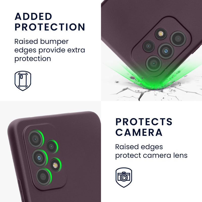 kwmobile Handyhülle für Samsung Galaxy A53 5G Hülle - weiche Silikon Case metallisch schimmernd - Schutzhülle Cover