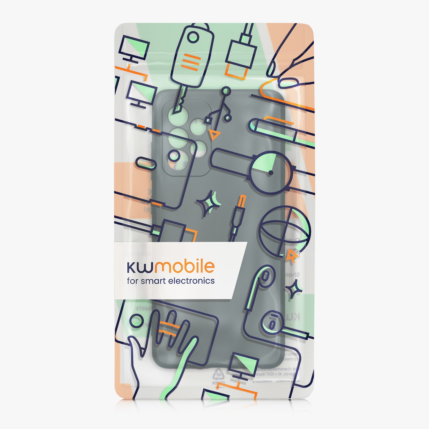 kwmobile Handyhülle für Samsung Galaxy A52 / A52 5G / A52s 5G Hülle - weiche Silikon Case metallisch schimmernd - Schutzhülle Cover