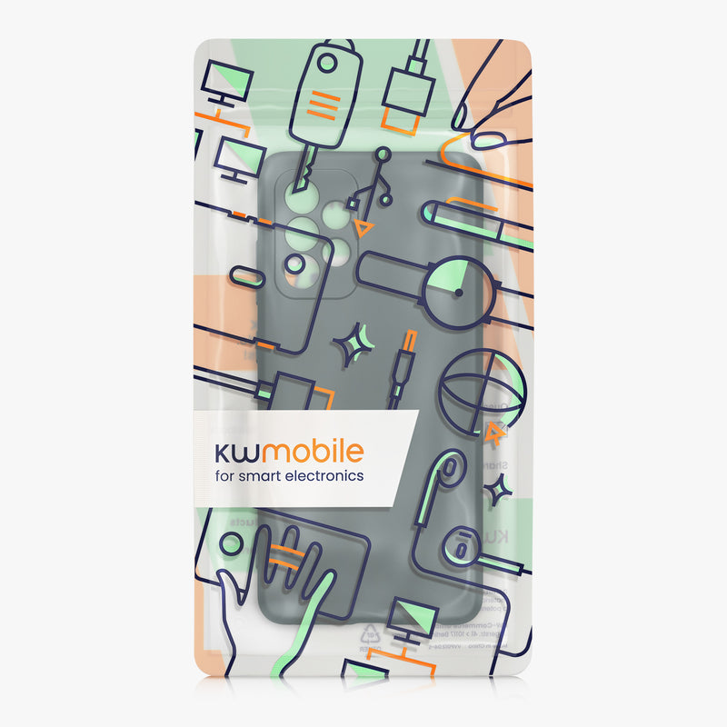 kwmobile Handyhülle für Samsung Galaxy A52 / A52 5G / A52s 5G Hülle - weiche Silikon Case metallisch schimmernd - Schutzhülle Cover