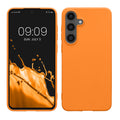 kwmobile Handyhülle für Samsung Galaxy S25 FE Hülle - TPU Case - Kabelloses Laden - Schutzhülle Cover in Fruity Orange Fruity Orange  