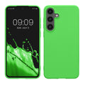 kwmobile Handyhülle für Samsung Galaxy S25 FE Hülle - TPU Case - Kabelloses Laden - Schutzhülle Cover in Limettengrün Limettengrün  