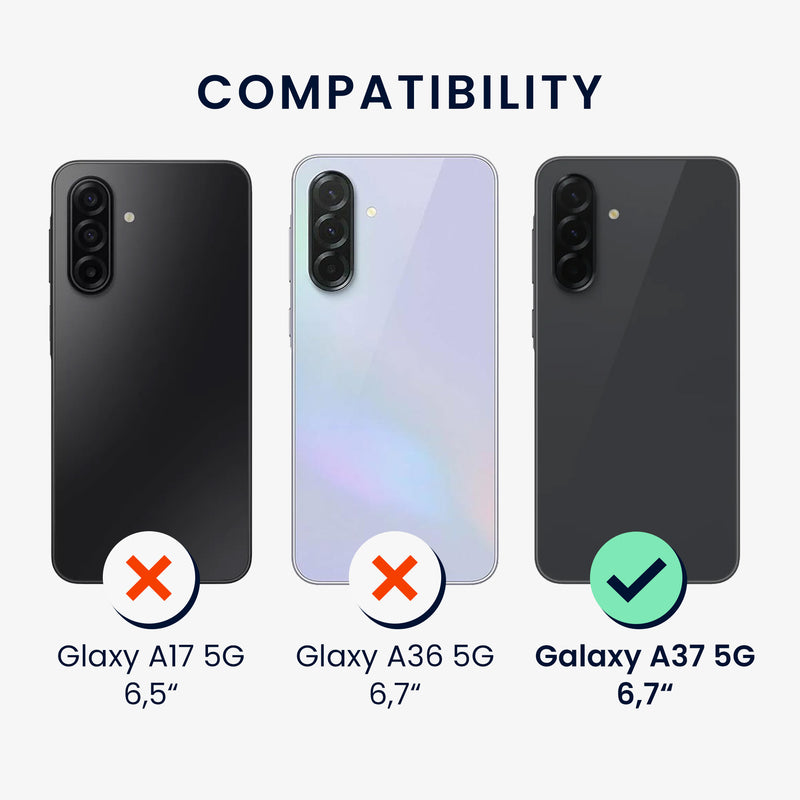 kwmobile Handyhülle für Samsung Galaxy A37 5G - Case mit TPU Bumper - Stoßfestes Hardcase - Schutzhülle Cover