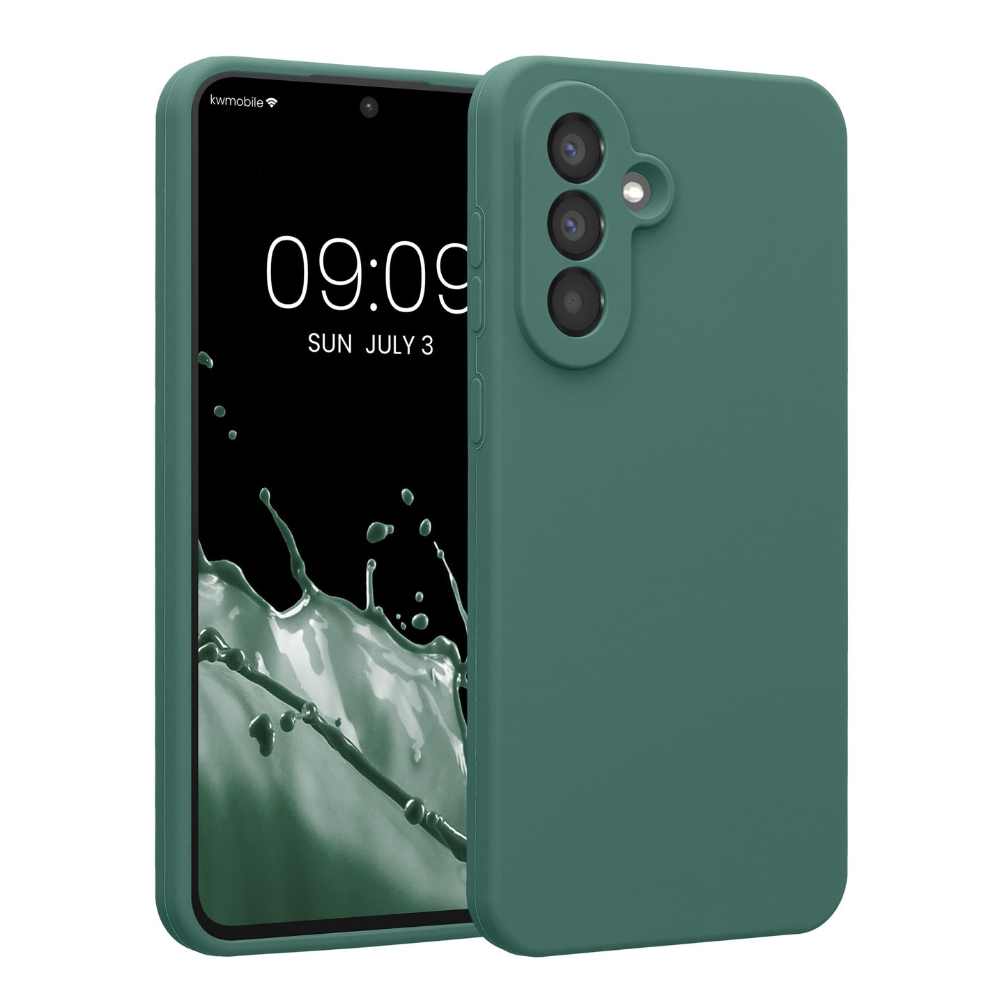 kwmobile Hülle kompatibel mit Samsung Galaxy A56 5G - Hülle Silikon gummiert - Handyhülle - Handy Case in Tannengrün Tannengrün  