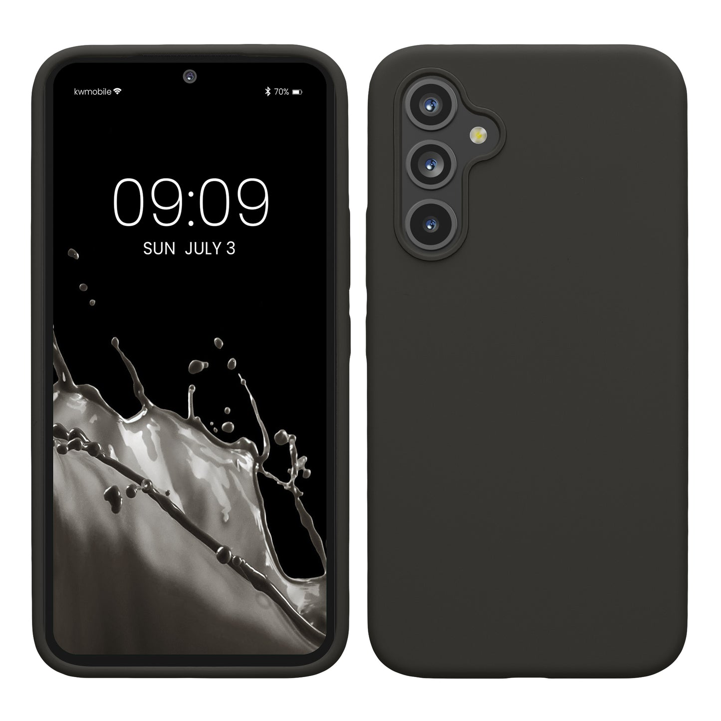 kwmobile Handyhülle für Samsung Galaxy A54 5G Hülle - Case Silikon - Kabelloses Laden - Schutzhülle Cover in Dunkelgrau Dunkelgrau  