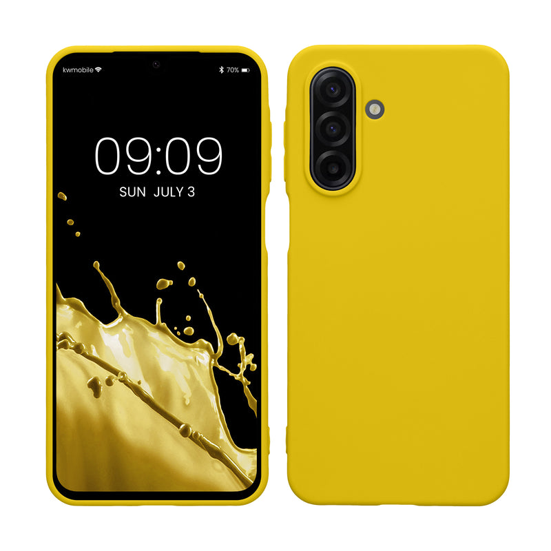kwmobile Handyhülle für Samsung Galaxy A17 4G / 5G Hülle - TPU Case - Kabelloses Laden - Schutzhülle Cover in Strahlend Gelb Strahlend Gelb  