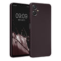 kwmobile Handyhülle für Samsung Galaxy A06 Hülle - weiche Silikon Case metallisch schimmernd - Schutzhülle Cover - Metallic Brombeere Metallic Brombeere  