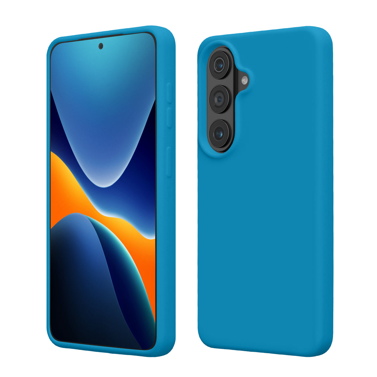 kwmobile Handyhülle für Samsung Galaxy S26 Hülle - Case Silikon - Kabelloses Laden - Schutzhülle Cover in Karibikblau Karibikblau