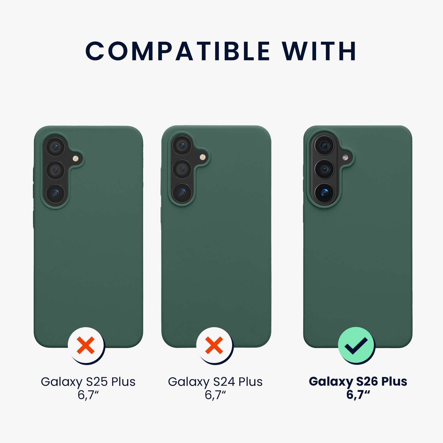 kwmobile Handyhülle für Samsung Galaxy S26 Plus Hülle - Case Silikon - Kabelloses Laden - Schutzhülle Cover