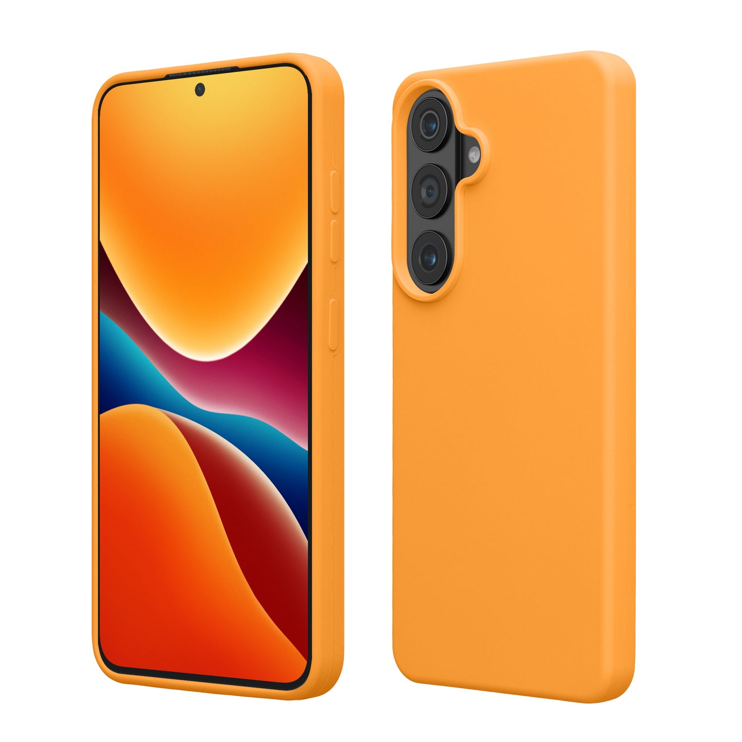 kwmobile Handyhülle für Samsung Galaxy S26 Plus Hülle - Case Silikon - Kabelloses Laden - Schutzhülle Cover in Fruity Orange Fruity Orange  