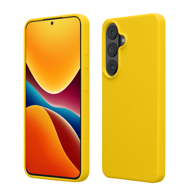 kwmobile Handyhülle für Samsung Galaxy S26 Plus Hülle - Case Silikon - Kabelloses Laden - Schutzhülle Cover in Strahlend Gelb Strahlend Gelb  