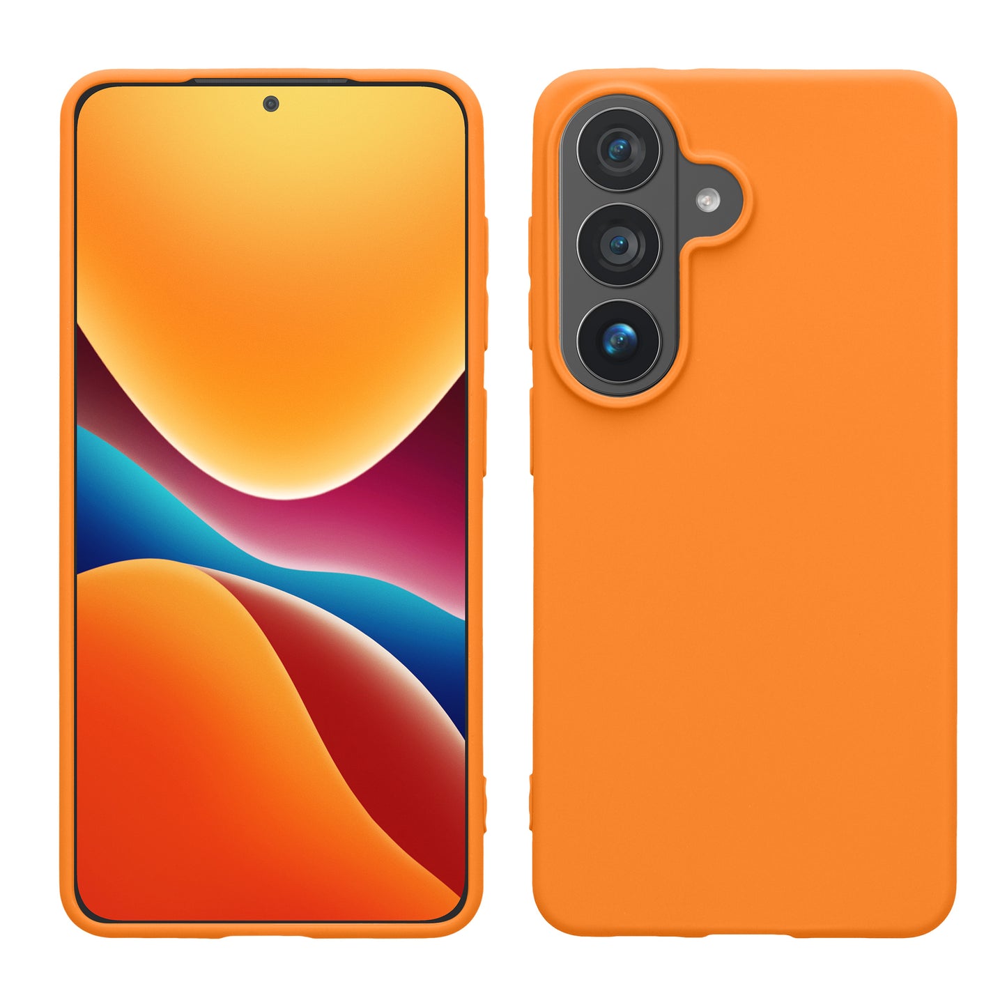 kwmobile Handyhülle für Samsung Galaxy S26 Plus Hülle - TPU Case - Kabelloses Laden - Schutzhülle Cover in Fruity Orange Fruity Orange  