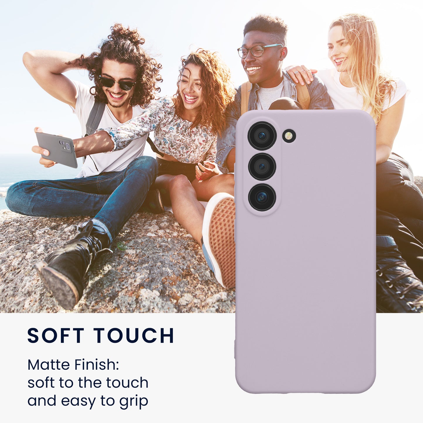 kwmobile Handyhülle für Samsung Galaxy S23 Hülle - weiches Handy Silikon Case - Schutzhülle Cover