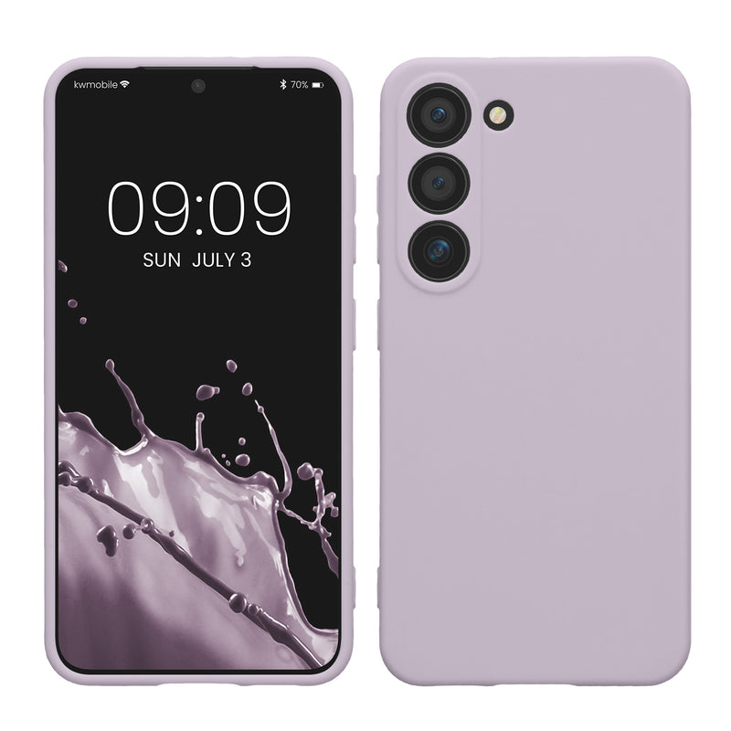 kwmobile Handyhülle für Samsung Galaxy S23 Hülle - weiches Handy Silikon Case - Schutzhülle Cover - Lavendel Lavendel  