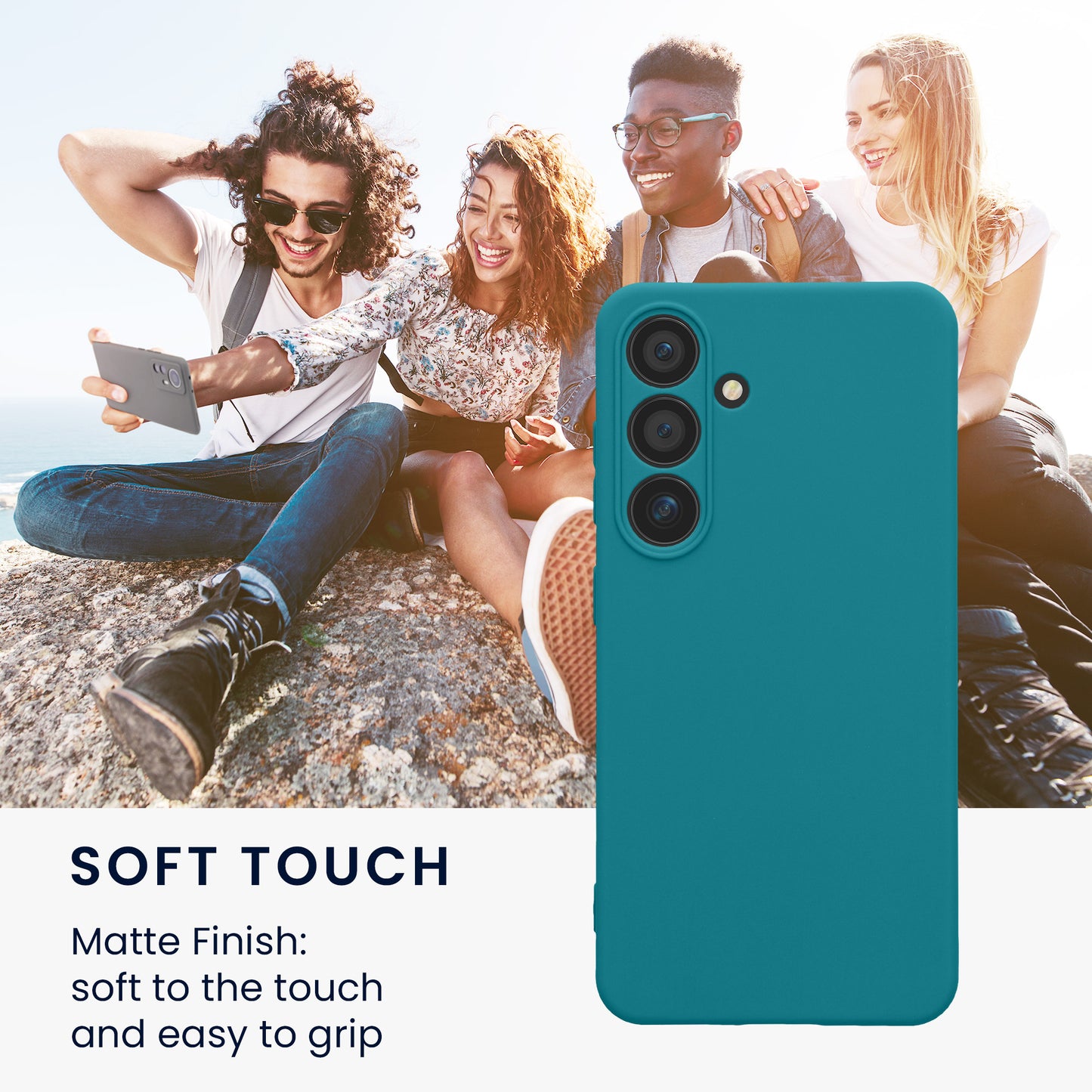 kwmobile Handyhülle für Samsung Galaxy S24 Hülle - weiches Handy Silikon Case - Schutzhülle Cover