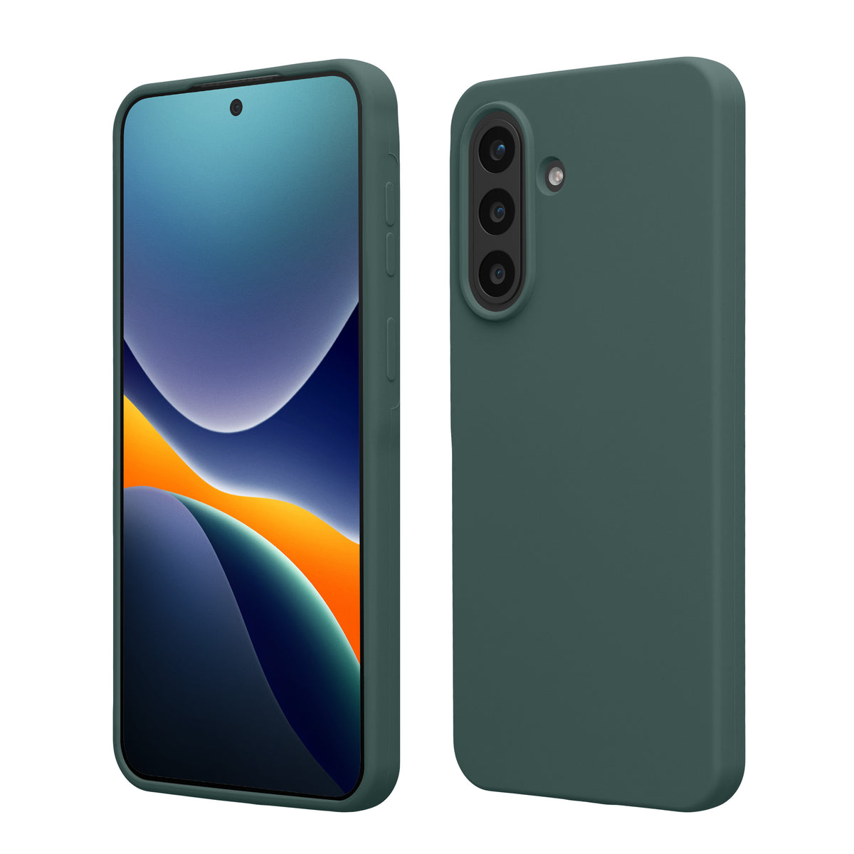 kwmobile Handyhülle für Samsung Galaxy A57 5G Hülle - Case Silikon - Kabelloses Laden - Schutzhülle Cover in Blaugrün Blaugrün