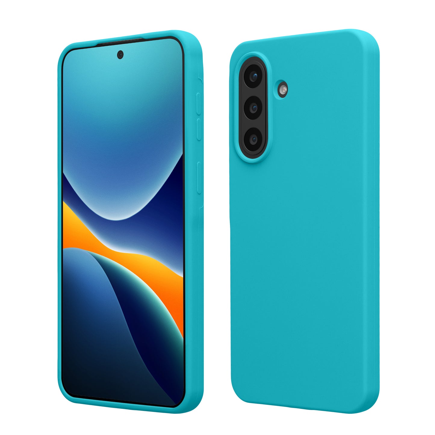 kwmobile Handyhülle für Samsung Galaxy A57 5G Hülle - Case Silikon - Kabelloses Laden - Schutzhülle Cover in Cool Glacier Cool Glacier