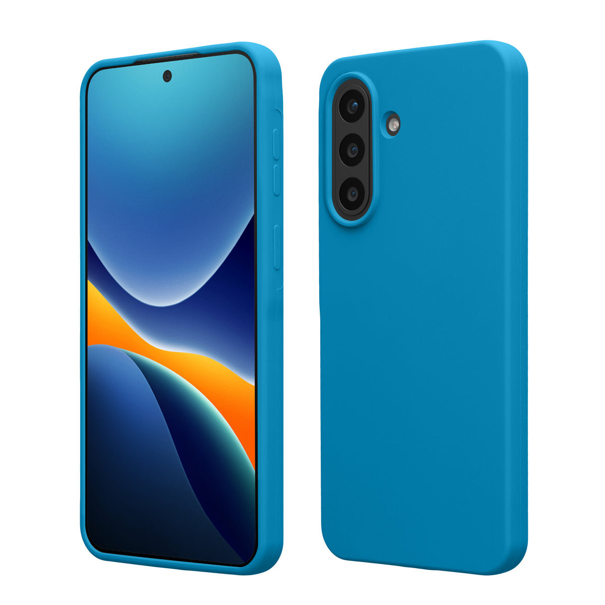 kwmobile Handyhülle für Samsung Galaxy A57 5G Hülle - Case Silikon - Kabelloses Laden - Schutzhülle Cover in Karibikblau Karibikblau