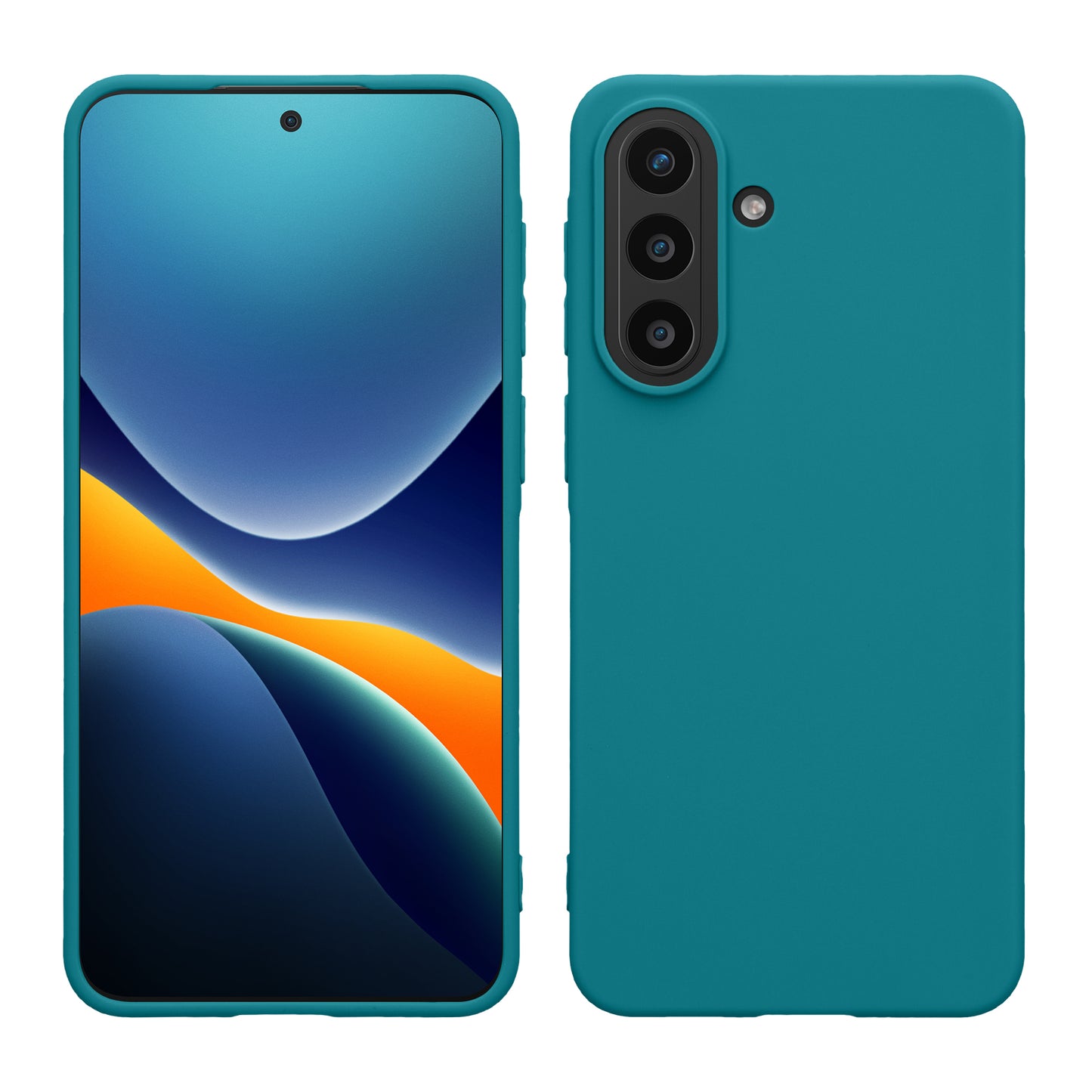 kwmobile Handyhülle für Samsung Galaxy A57 5G Hülle - TPU Case - Kabelloses Laden - Schutzhülle Cover in Petrol matt Petrol matt  