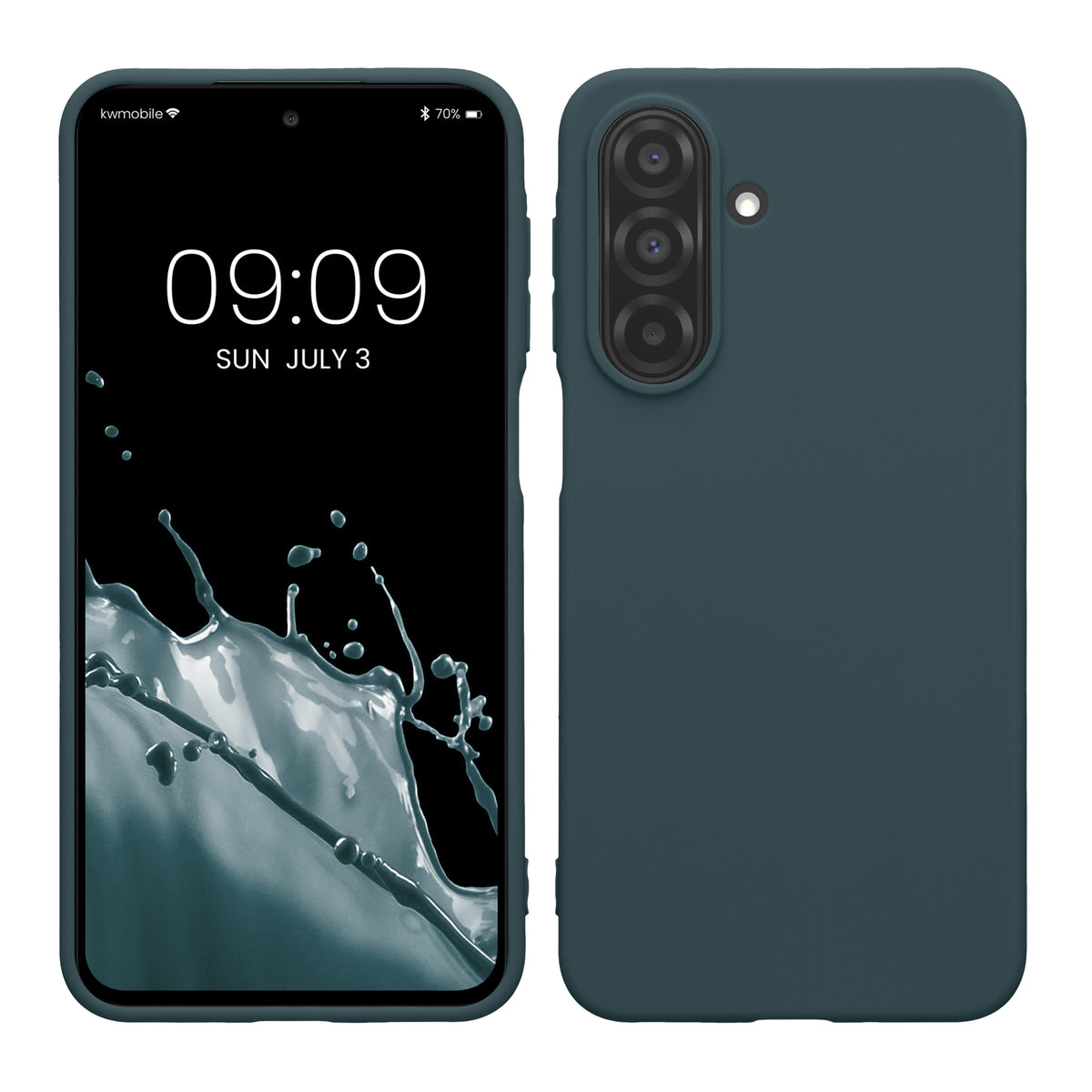 Samsung Galaxy A27 5G Silikon Handyhülle Dunkler Schiefer