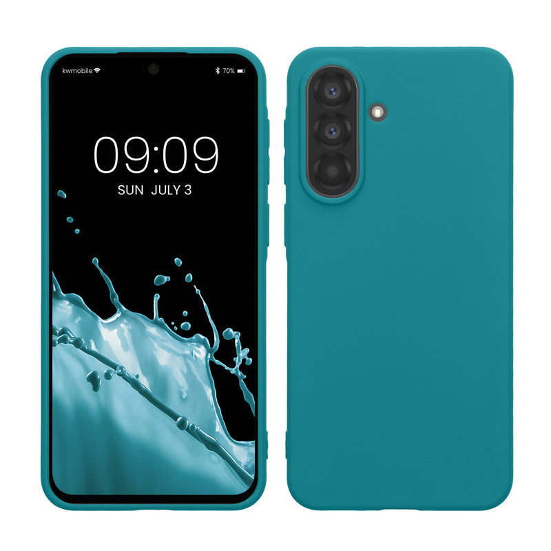 kwmobile Handyhülle für Samsung Galaxy A37 5G Hülle - TPU Case - Kabelloses Laden - Schutzhülle Cover in Petrol matt Petrol matt  
