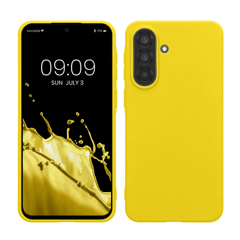kwmobile Handyhülle für Samsung Galaxy A37 5G Hülle - TPU Case - Kabelloses Laden - Schutzhülle Cover in Strahlend Gelb Strahlend Gelb  