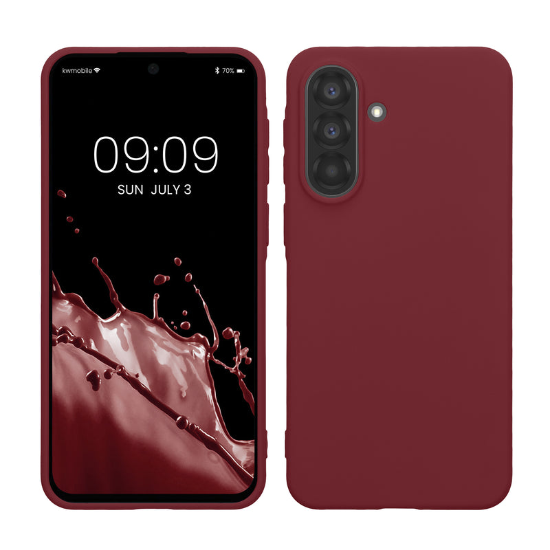 kwmobile Handyhülle für Samsung Galaxy A37 5G Hülle - TPU Case - Kabelloses Laden - Schutzhülle Cover in Bordeaux Violett Bordeaux Violett  