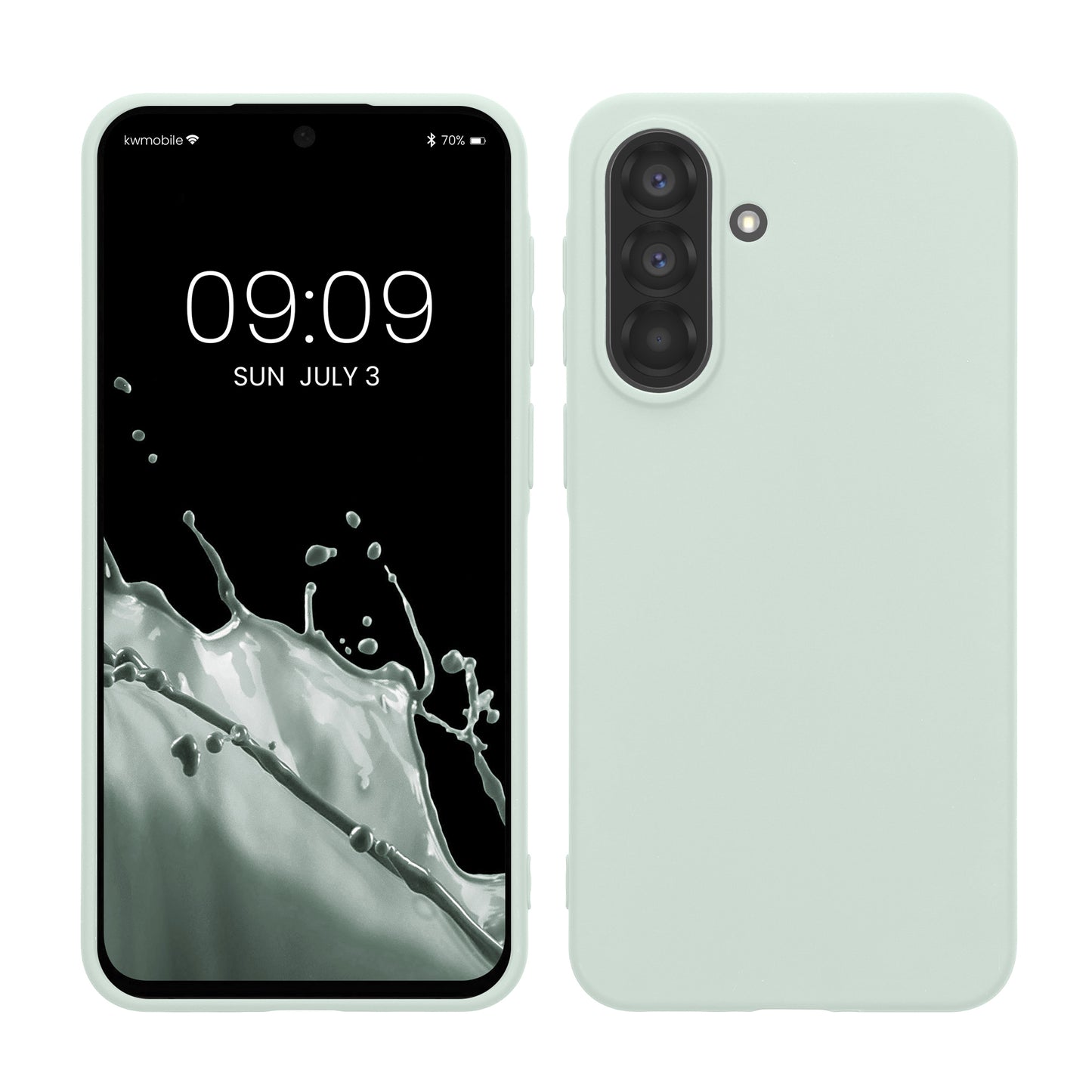 kwmobile Handyhülle für Samsung Galaxy A37 5G Hülle - TPU Case - Kabelloses Laden - Schutzhülle Cover in Cool Mint Cool Mint  