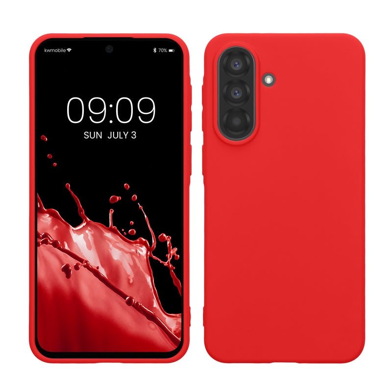 kwmobile Handyhülle für Samsung Galaxy A37 5G Hülle - TPU Case - Kabelloses Laden - Schutzhülle Cover in Klassisch Rot Klassisch Rot  