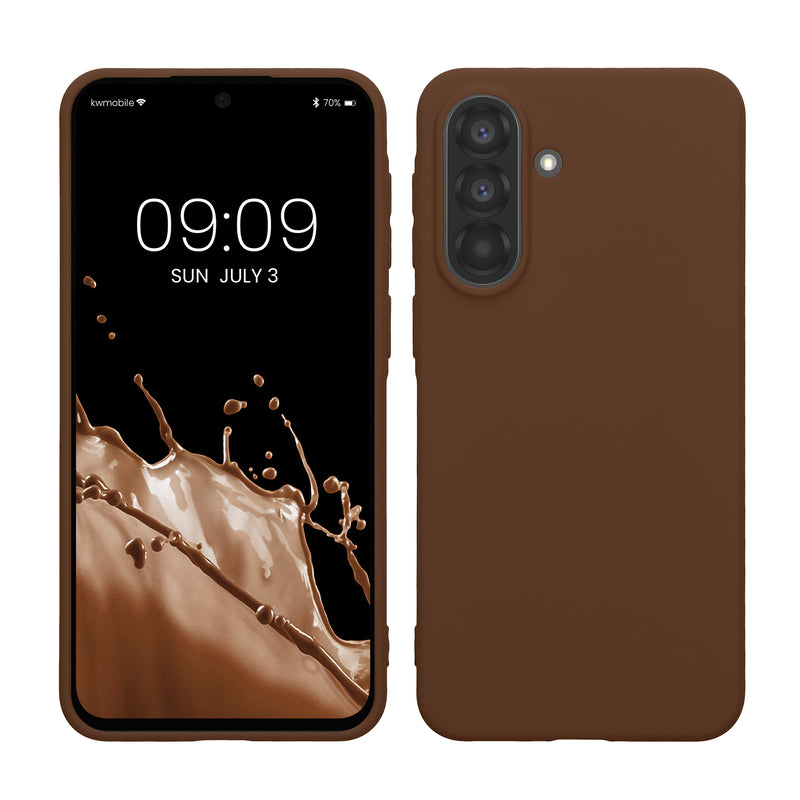 kwmobile Handyhülle für Samsung Galaxy A37 5G Hülle - TPU Case - Kabelloses Laden - Schutzhülle Cover in Chocolate Chocolate  