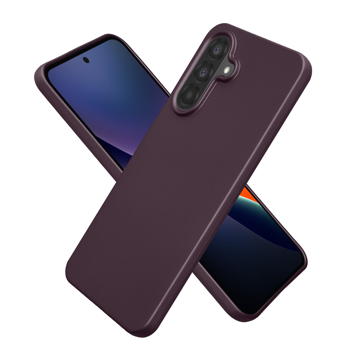 Samsung Galaxy A27 5G Silikon Handyhülle metallisch Metallic Brombeere