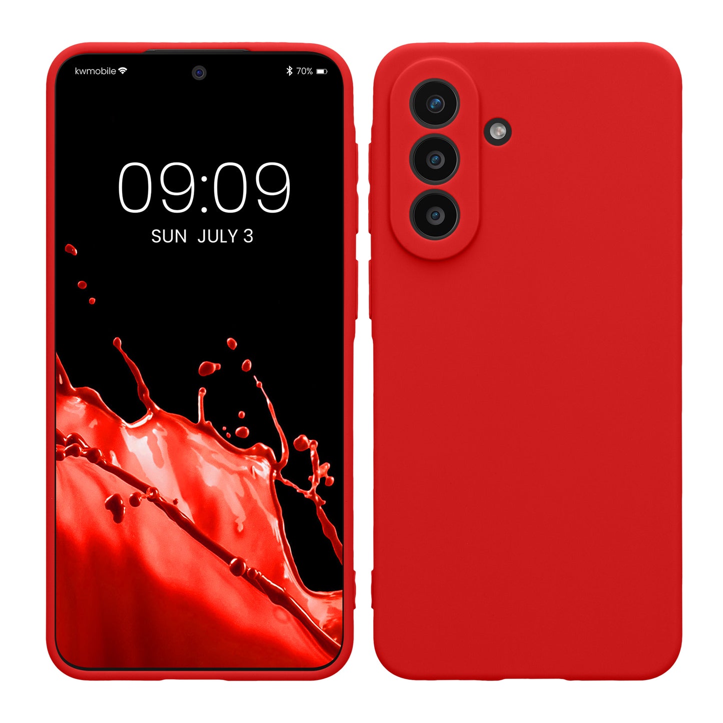 kwmobile Handyhülle für Samsung Galaxy A57 5G Hülle - weiches Handy Silikon Case - Schutzhülle Cover - Klassisch Rot Klassisch Rot