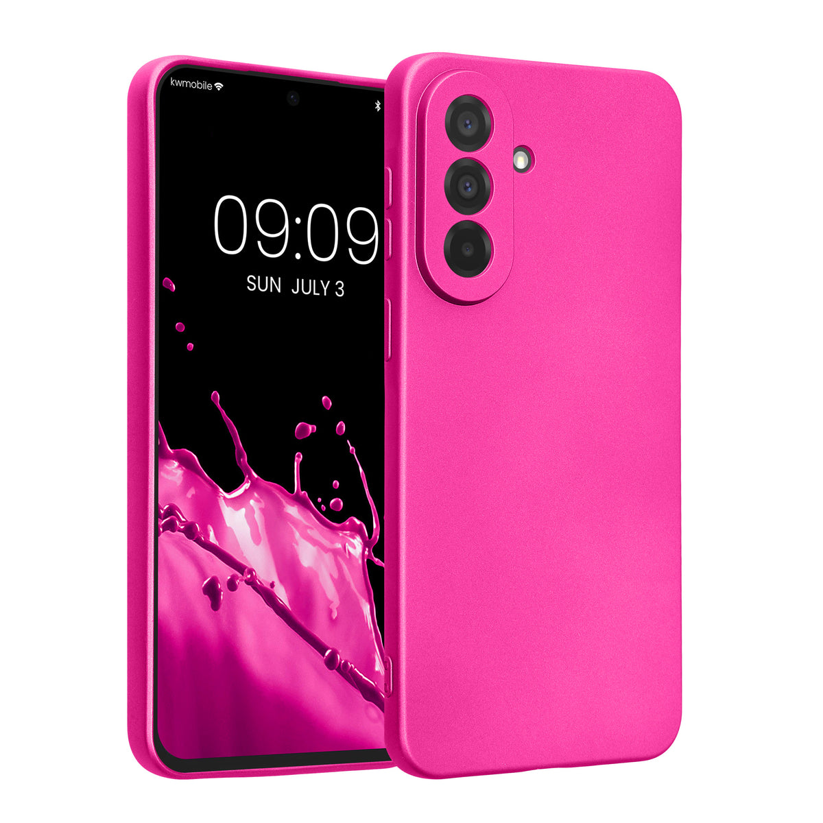 Samsung Galaxy A37 5G Silikon Handyhülle metallisch Metallic Pink