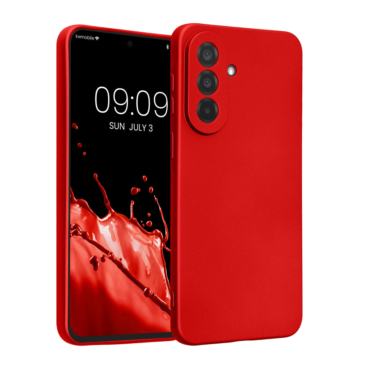 Samsung Galaxy A37 5G Silikon Handyhülle metallisch Metallic Dunkelrot