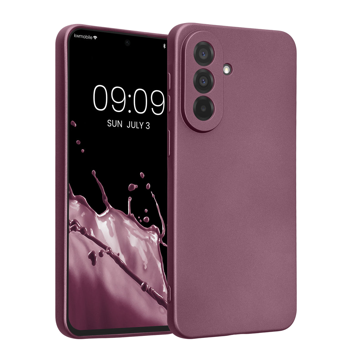 Samsung Galaxy A37 5G Silikon Handyhülle metallisch Metallic Lavendel