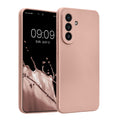 Samsung Galaxy A57 5G Silikon Handyhülle metallisch Metallic Rosegold