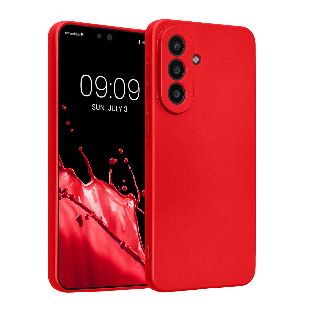 Samsung Galaxy A57 5G Silikon Handyhülle metallisch Metallic Dunkelrot