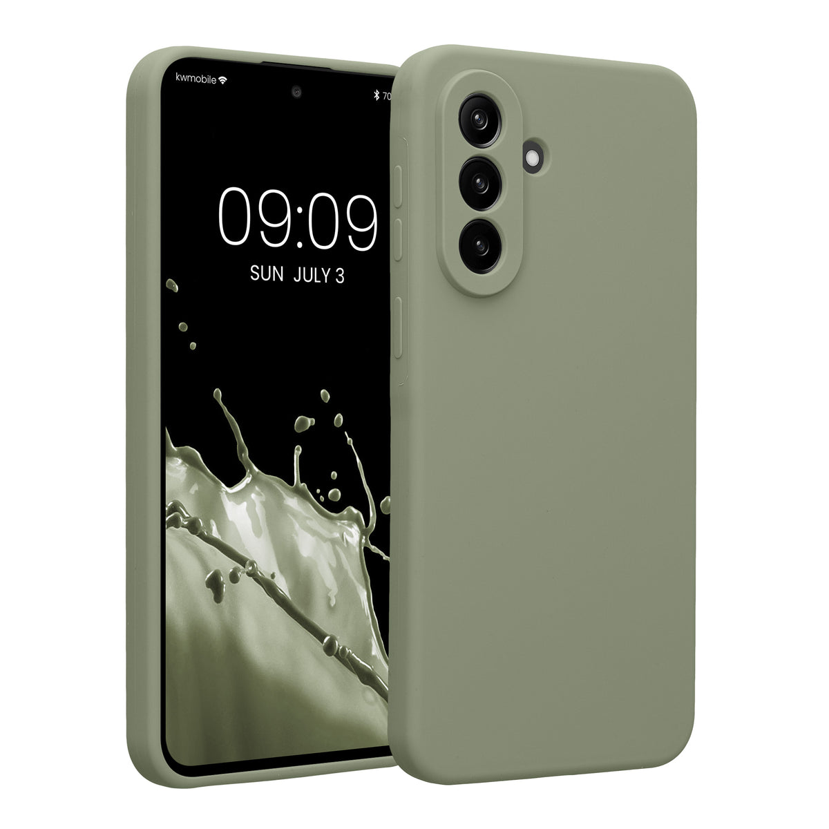 Samsung Galaxy A37 5G Silikon Handyhülle Graugrün