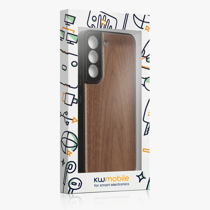 Samsung Galaxy S22 Pro Holz Handyhülle mit MagSafe Dunkelbraun KWM000022AI001C