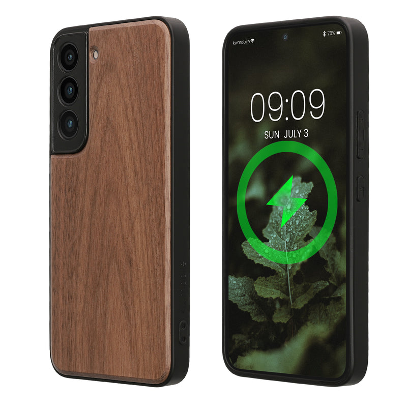 Samsung Galaxy S22 Pro Holz Handyhülle mit MagSafe Dunkelbraun KWM000022AI001C