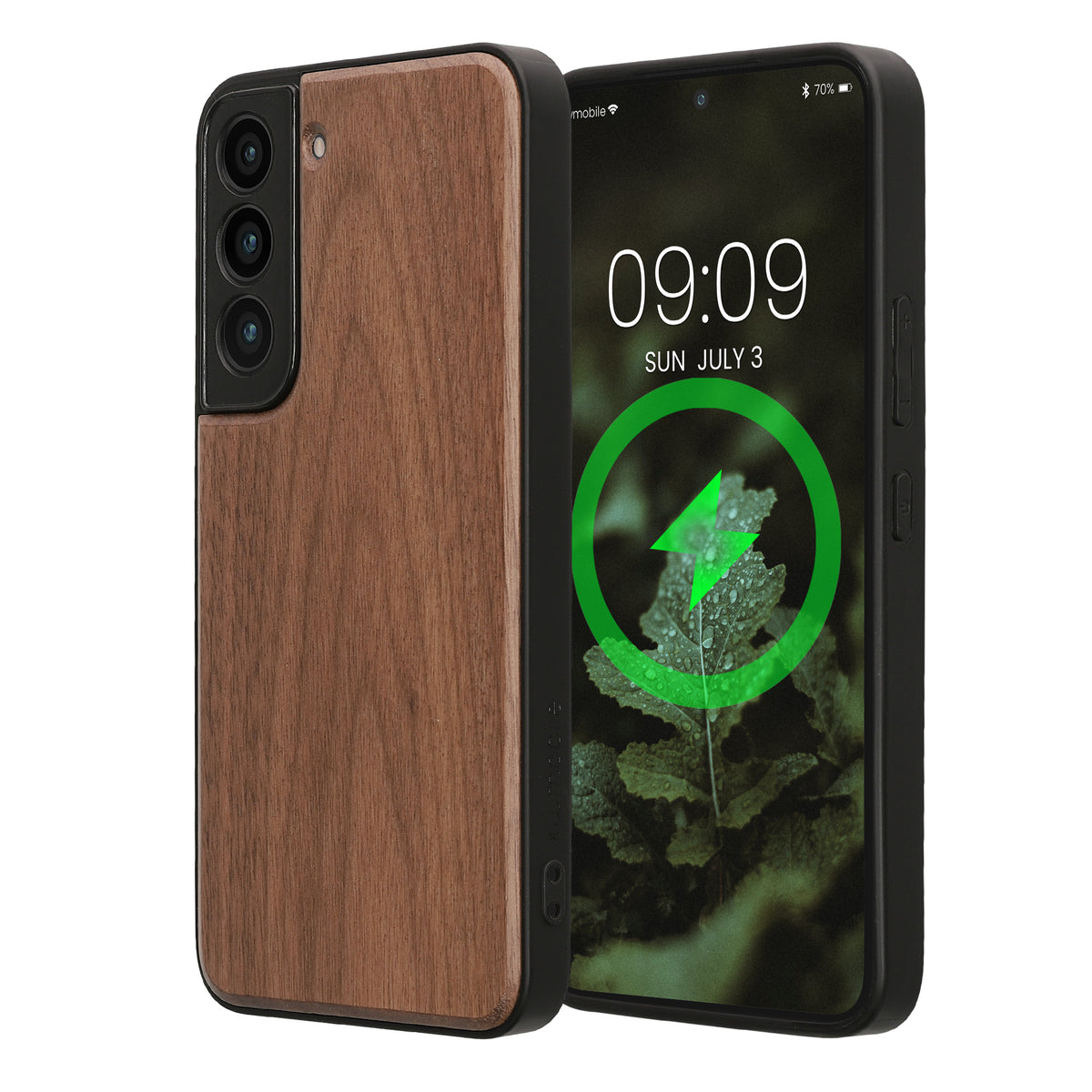 Samsung Galaxy S22 Pro Holz Handyhülle mit MagSafe Dunkelbraun