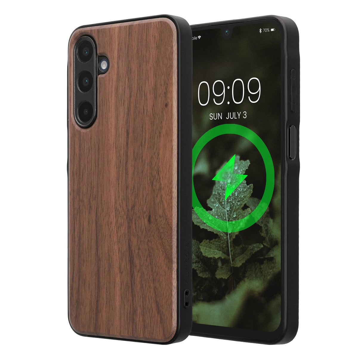Samsung Galaxy A16 5G Holz Handyhülle mit MagSafe Dunkelbraun
