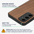 Samsung Galaxy A55 5G Holz Handyhülle mit MagSafe Dunkelbraun KWM000022AL001C