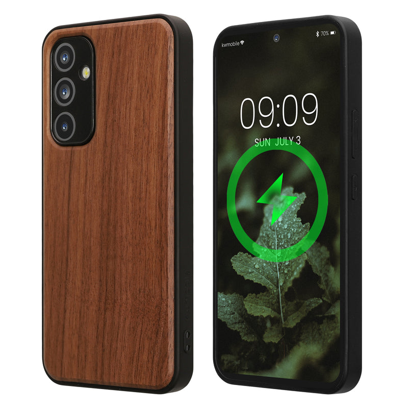 Samsung Galaxy A54 5G Holz Handyhülle mit MagSafe Dunkelbraun KWM000022AN001C