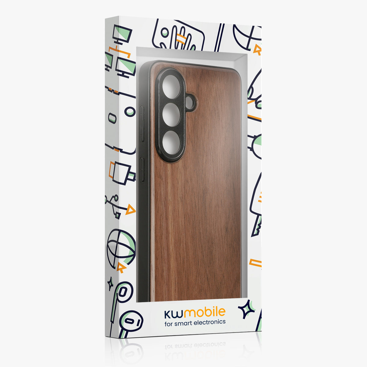 Samsung Galaxy S26 Holz Handyhülle Dunkelbraun KWM000022AO001C
