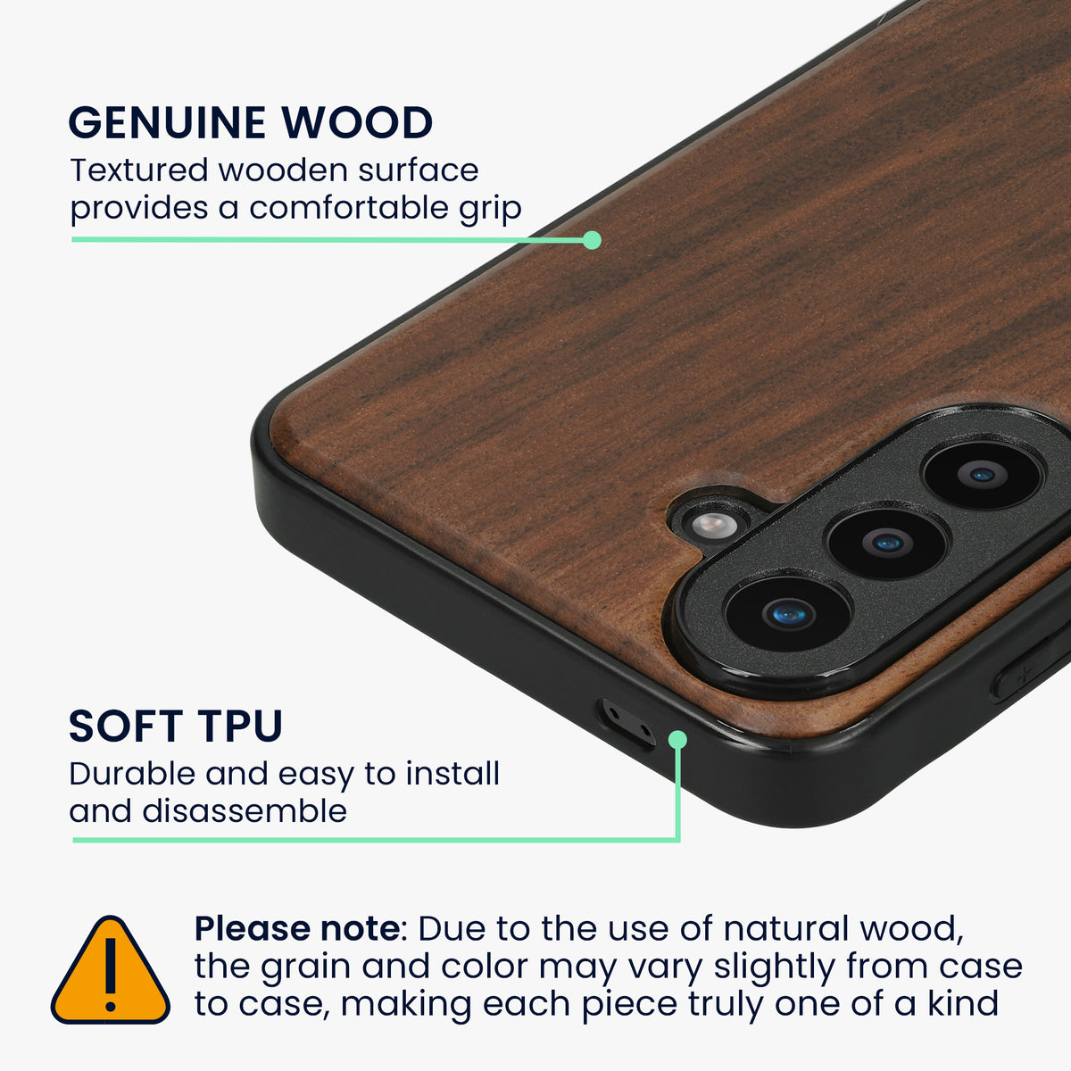 Samsung Galaxy A57 5G Holz Handyhülle mit MagSafe Dunkelbraun KWM000022AP001C