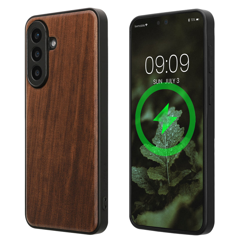 Samsung Galaxy A57 5G Holz Handyhülle mit MagSafe Dunkelbraun KWM000022AP001C