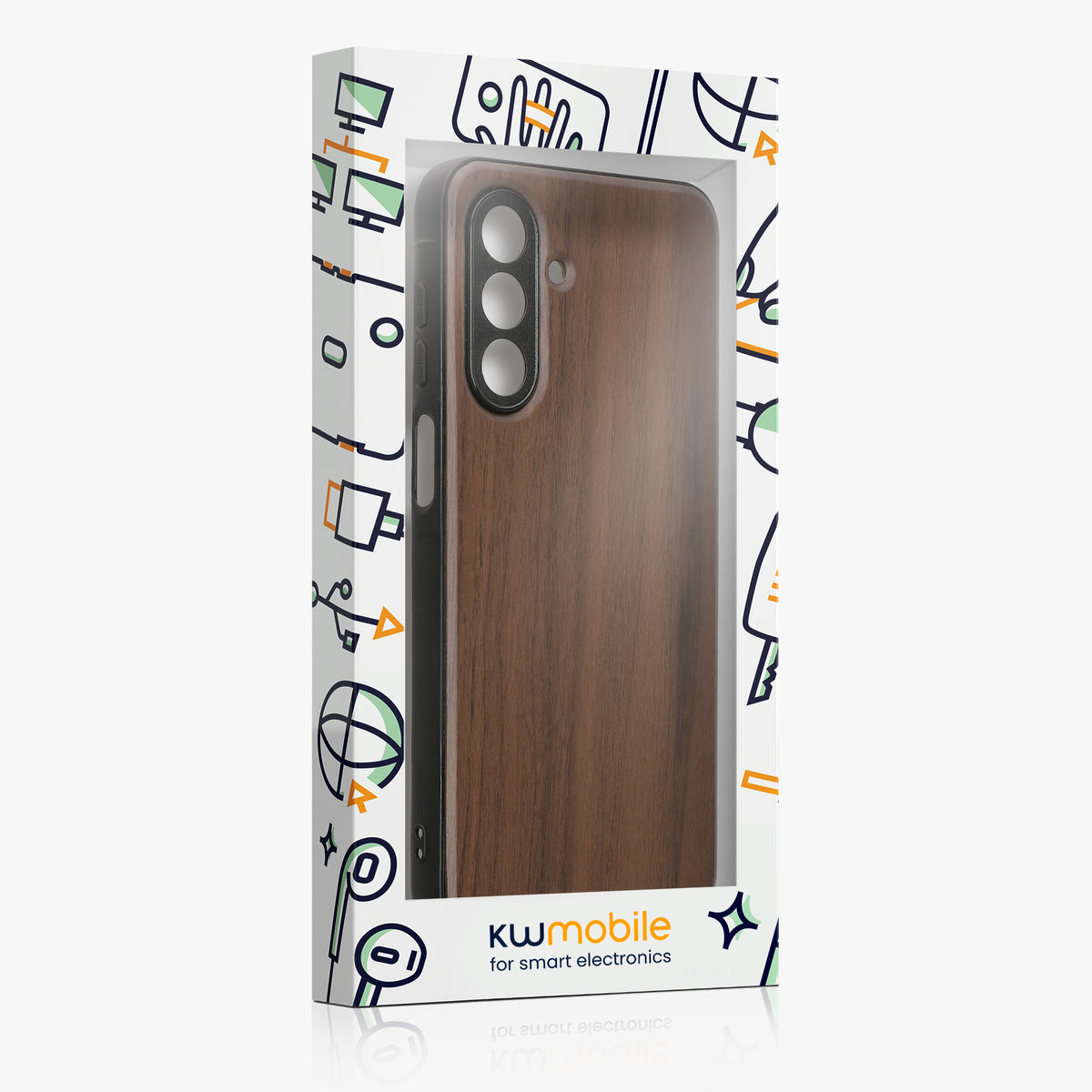 Samsung Galaxy A17 4G / 5G Holz Handyhülle mit MagSafe Dunkelbraun KWM000022AQ001C