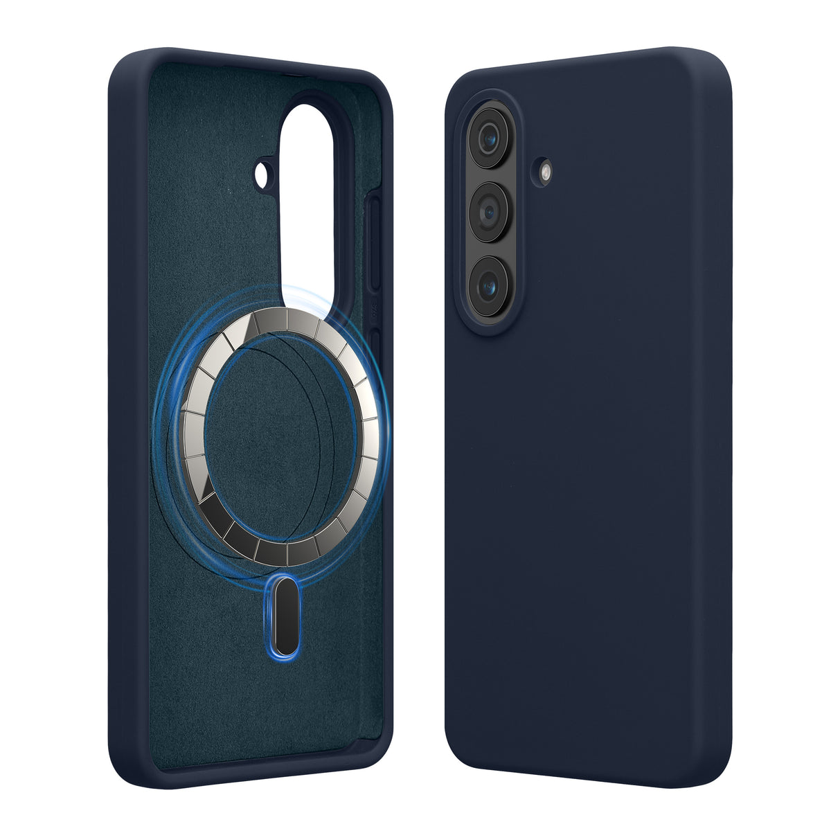 Samsung Galaxy S26 Silikon Handyhülle mit MagSafe Marineblau