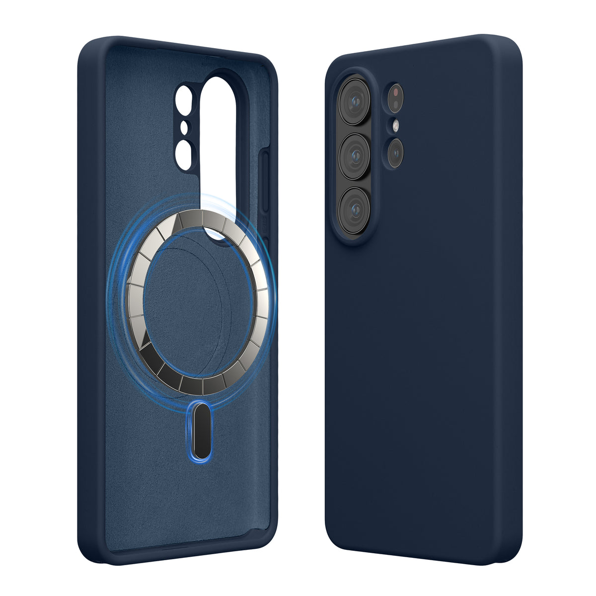 Samsung Galaxy S26 Ultra Silikon Handyhülle mit MagSafe Marineblau